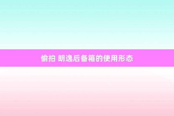 偷拍 朗逸后备箱的使用形态