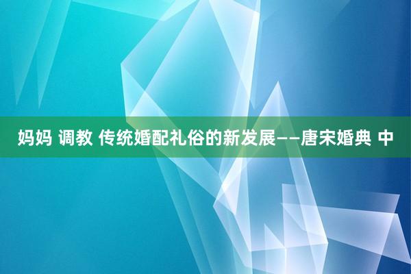 妈妈 调教 传统婚配礼俗的新发展——唐宋婚典 中