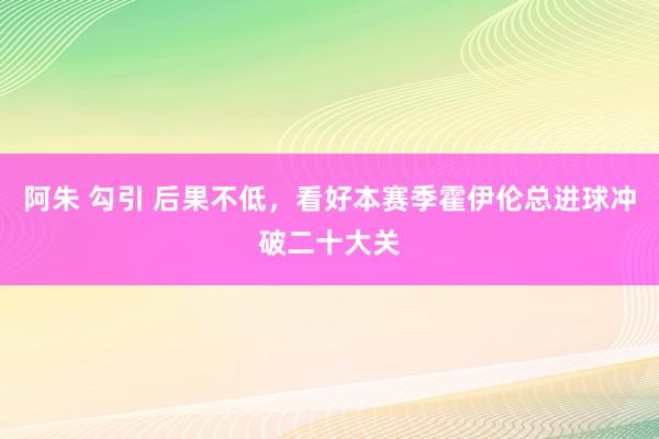阿朱 勾引 后果不低，看好本赛季霍伊伦总进球冲破二十大关