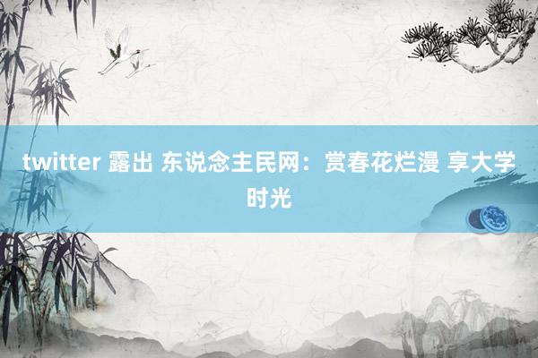 twitter 露出 东说念主民网：赏春花烂漫 享大学时光