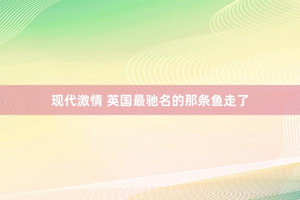 现代激情 英国最驰名的那条鱼走了