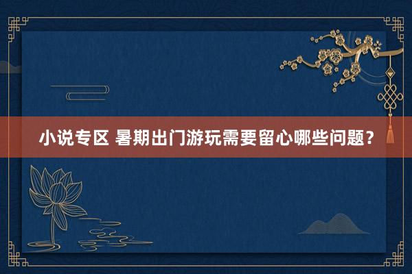 小说专区 暑期出门游玩需要留心哪些问题？
